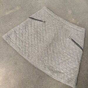 Topshop Grey Quilted Mini Skirt